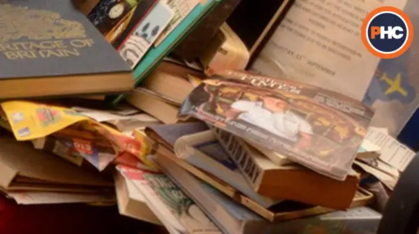 page of old books